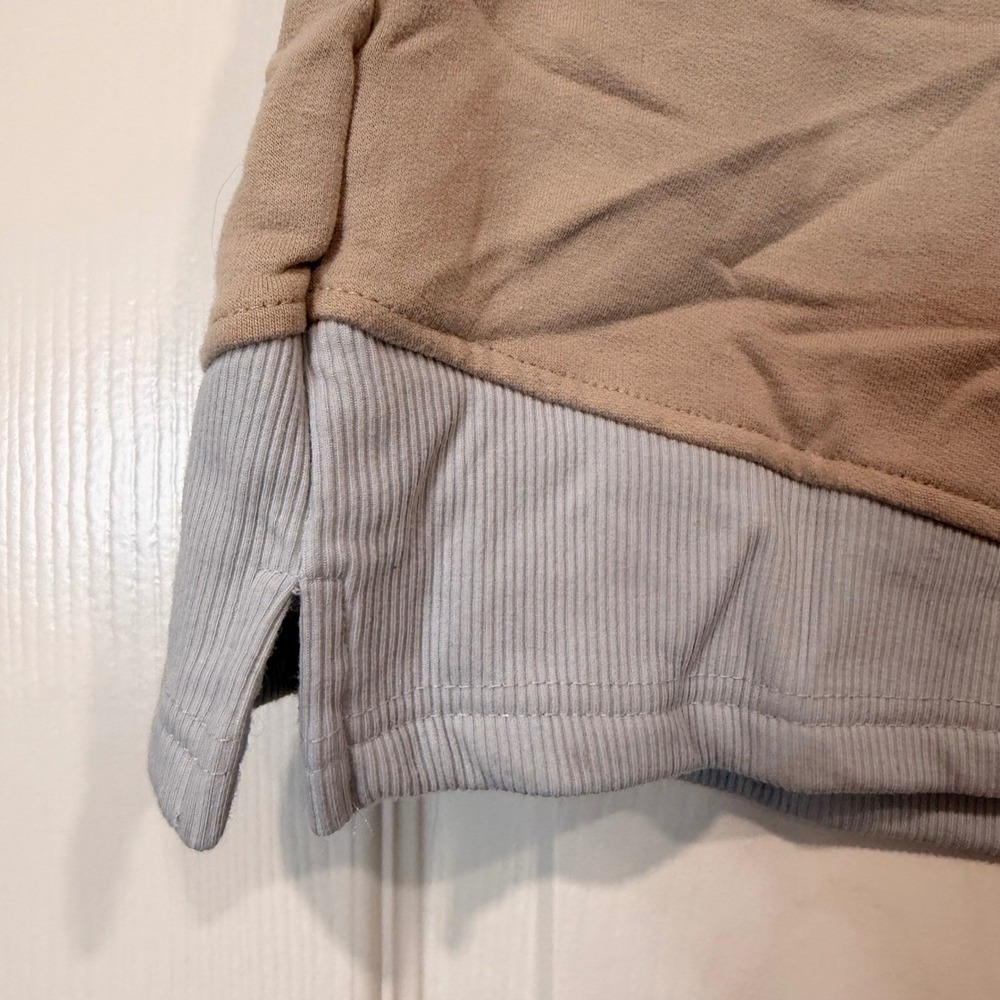 #B9 Feat Helen Owen Plush Shorts Sz. XXL Tan Colorblock NWT‎ TreeCell Lounge